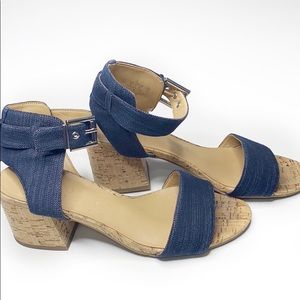 Franco Sarto Melody Denim Ankle strap Sand… 8